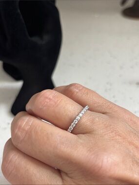 Moissanite Eternity Band Ring Size 6